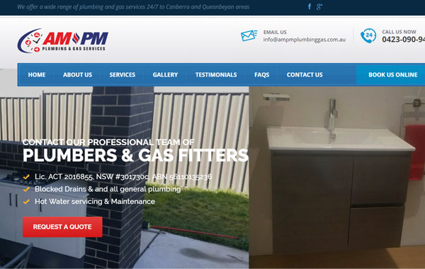 AM PM PLUMBING & GAS SERVICES, CANBERRA, AUSTRALIA